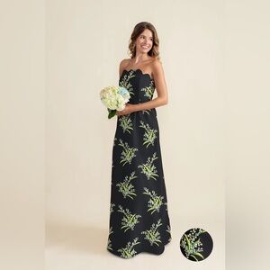 Lula Kate | Hayes | Lily of The Valley Jacquard Black Dress